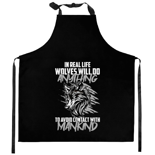 Wolf Wilderness Wolfpack Kitchen Aprons