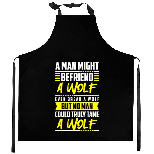 Wolf Mysticism Full Moon Kitchen Aprons