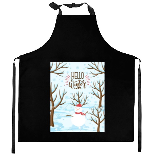 Hello Winter Wonderland Kitchen Aprons