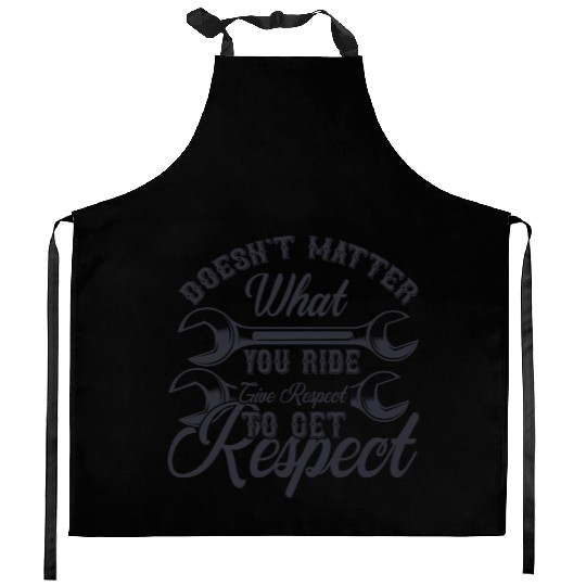 Respect Motorcycle Club: Your Ride Doesn't Matter. Kitchen Aprons