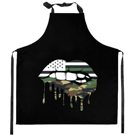 US Military Dripping Lip Biting Bullet Army First Kitchen Aprons