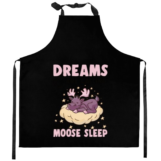 Dreams Are Calling Youth Cute Moose Kitchen Aprons