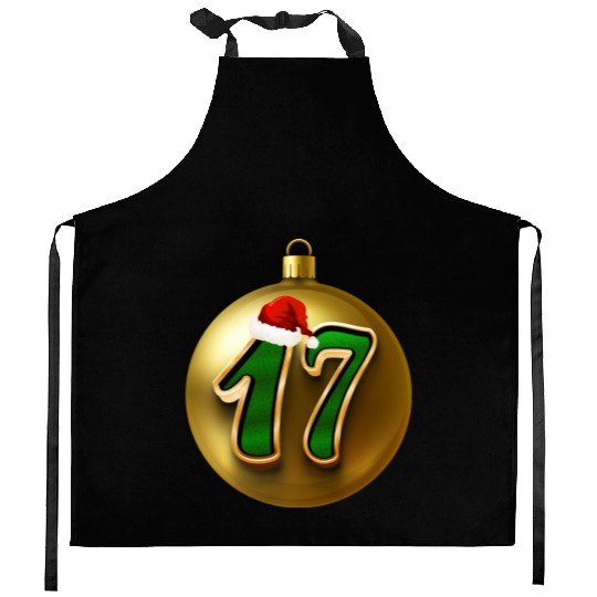 17 Years Young - Seventeen Christmas Balls Kitchen Aprons