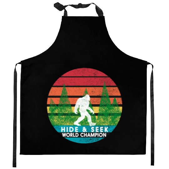 Bigfoot Hide amp Seek World Champion Kitchen Aprons