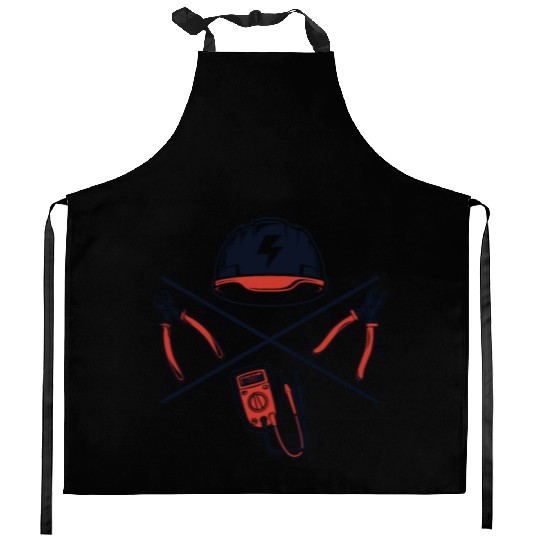 Wiremen Powerline Technician Lineworker Worker Kitchen Aprons