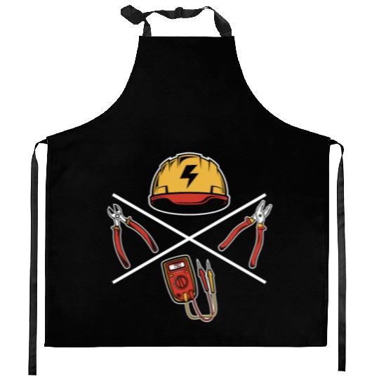 Wiremen Powerline Technician Lineworker Worker Kitchen Aprons