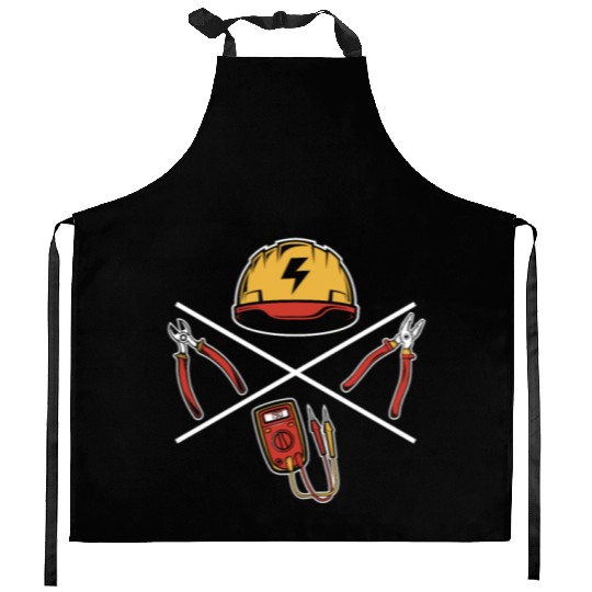 Wiremen Powerline Technician Lineworker Worker Kitchen Aprons