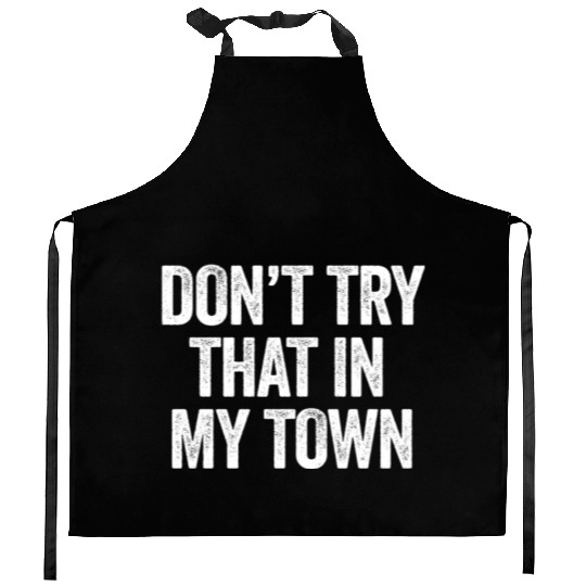 Try That In A Small Town American Flag Eagle Kitchen Aprons