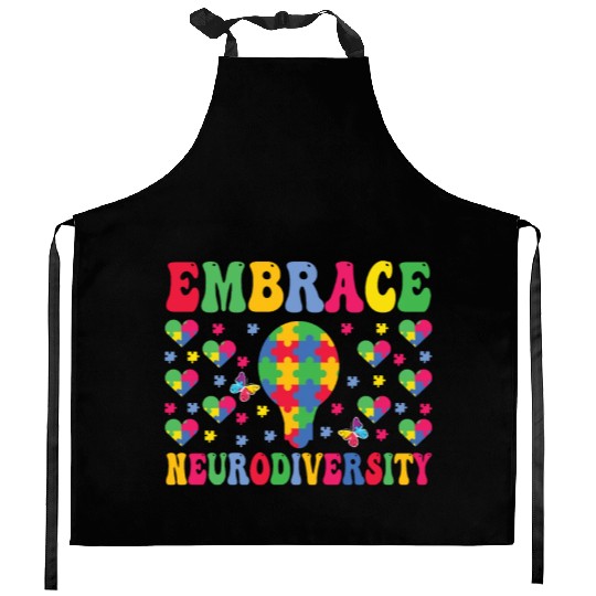 embrace neurodiversity - Embrace ADHD Autism ASD Kitchen Aprons