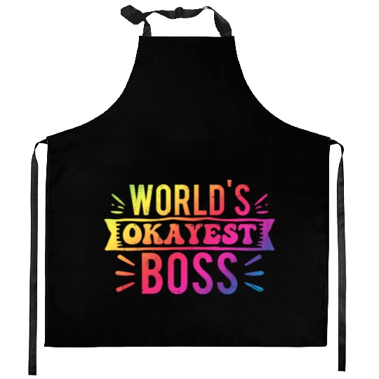 Best Boss World s Okayest Boss Kitchen Aprons