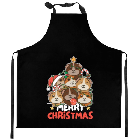 Guinea Pig Christmas Tree Merry Christmas Kitchen Aprons