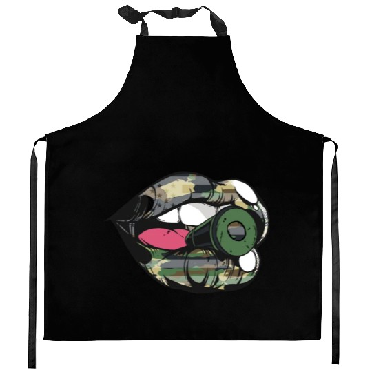 US Armed Forces Military Lip Bullet Army First Res Kitchen Aprons