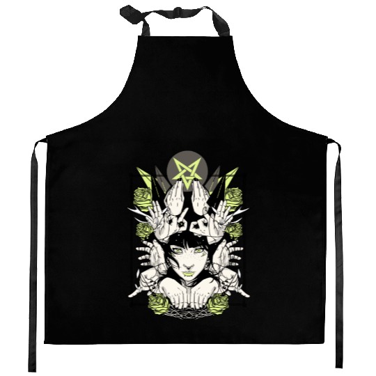 Floral Finesse, Handcrafted Grace Kitchen Aprons