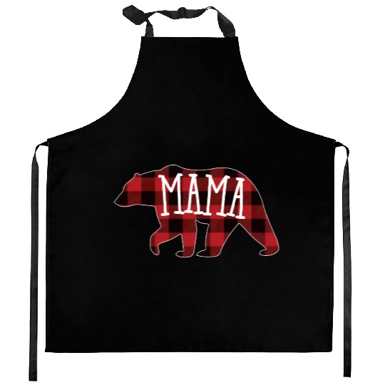 Mama Bear Buffalo Plaid Mama Bear Kitchen Aprons