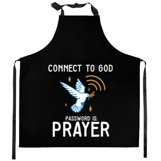 Connect to God Team Jesus Believer Scripture Kitchen Aprons
