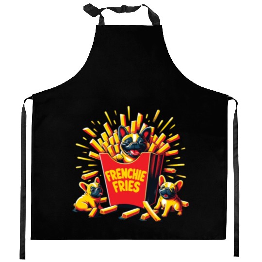 Frenchie Fries - Cute French Bulldog Fries Kitchen Aprons