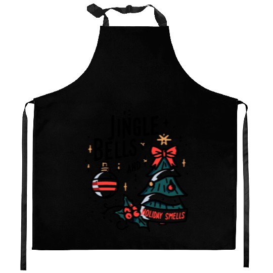 Jingle Bells and Holiday Smells Kitchen Aprons