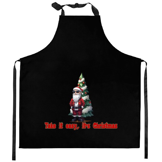 Relaxed Santa Claus Kitchen Aprons