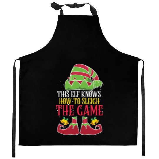 Gamer This Elf knows How to Sleigh a Game Kitchen Aprons