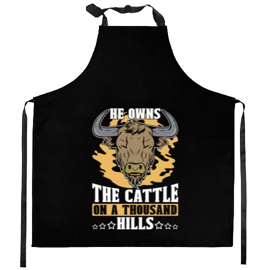 Cattle Farming He Owns The Cattle On Farm Animals Kitchen Aprons