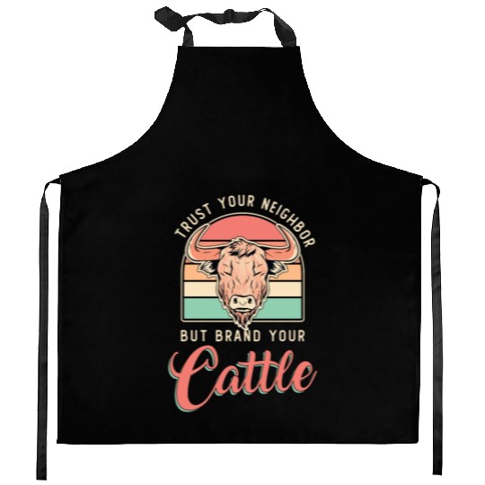 Cattle Farming Trust Your Neighbor Farm Animals Kitchen Aprons