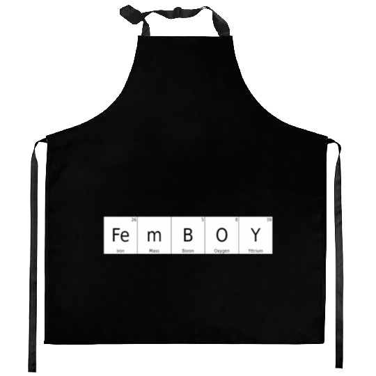 Periodic Table Chemical Element Femboy Bigender Si Kitchen Aprons