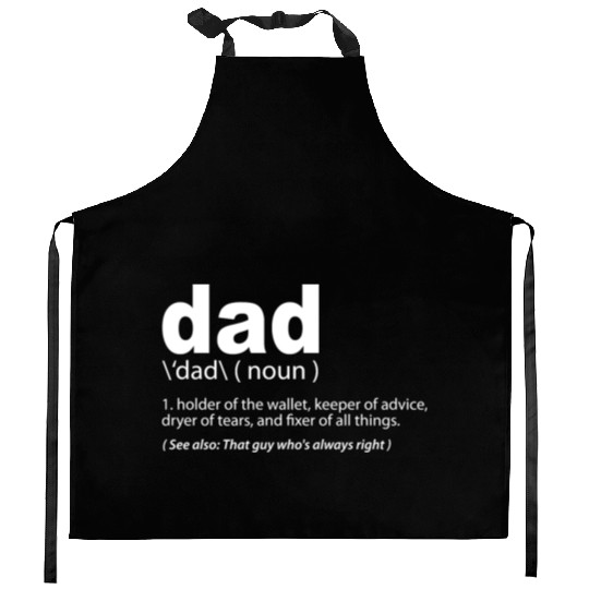 DAD Definition Funny Dad Gift Fathers Day Present Kitchen Aprons