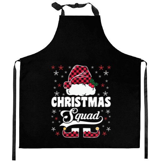 Christmas Squad Santa Claus Christmas X-Mas Kitchen Aprons
