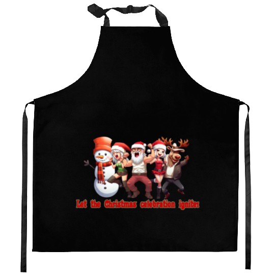 Santa Claus and Friends Kitchen Aprons