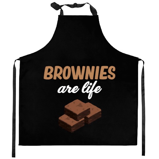 Brownies Are Life Fudge Cookie Lover Marshmallow Kitchen Aprons