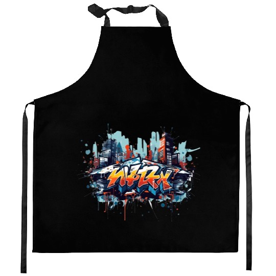 Express Local Flavor - unique Hood Graffiti Kitchen Aprons