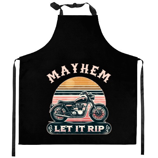 Unleash Chaos with Mayhem Let It Rip Graphic Wear Kitchen Aprons