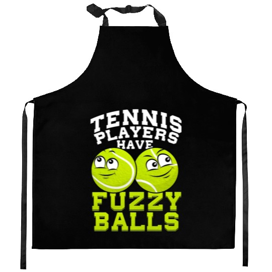 Tennis Fuzzy Balls Kitchen Aprons