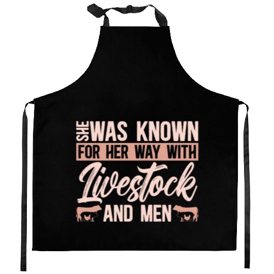 Livestock Breeder She Was Known For Farm Animals Kitchen Aprons