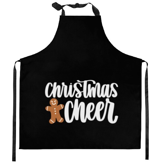Gingerbread Christmas CHEER Happy Holiday Fun Kitchen Aprons