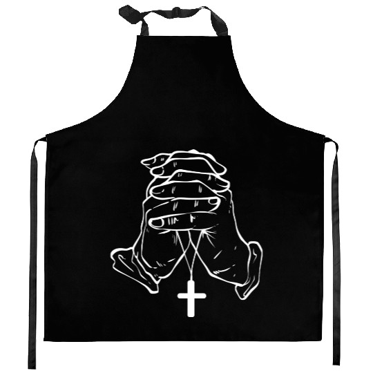 Hands Folded Pastor, Religious Leader Gift Kitchen Aprons