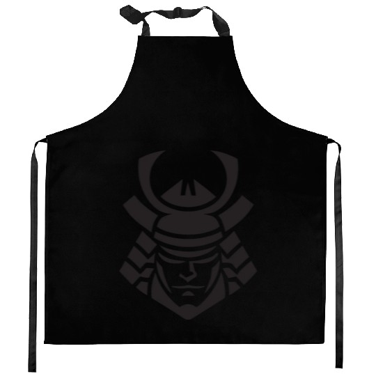 Samurai Helmet Logo Katana Swordsman Kitchen Aprons