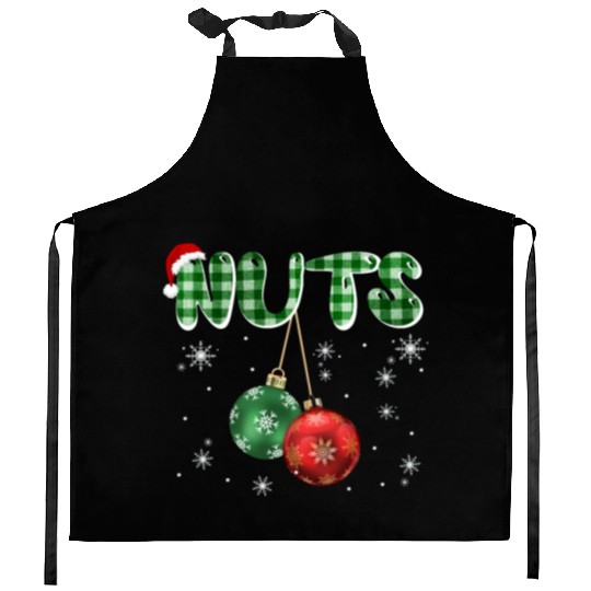 Chest Nuts Christmas Funny Couple Matching Kitchen Aprons