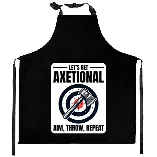 Axetional Axe Throwing Bullseye Aim Throw Repeat Kitchen Aprons