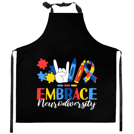 Embrace Neurodiversity ABA Therapist Behavioral Kitchen Aprons