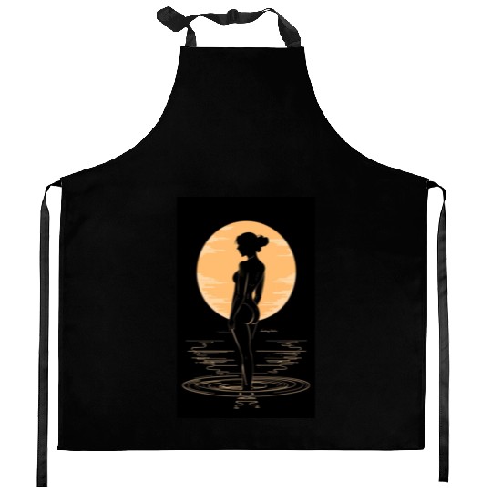 Elegance Redefined: Black and Gold Collection Kitchen Aprons