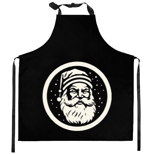 santa claus rounded symbol Kitchen Aprons
