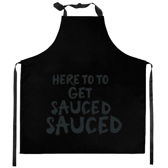 Here To Get Sauced Funny Cranberry Sauce Thanksgiv Kitchen Aprons