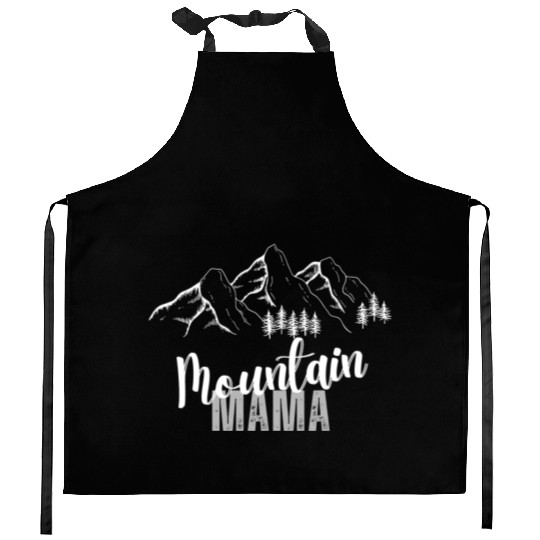 Mountain Mama, 3 Mountain peaks Kitchen Aprons
