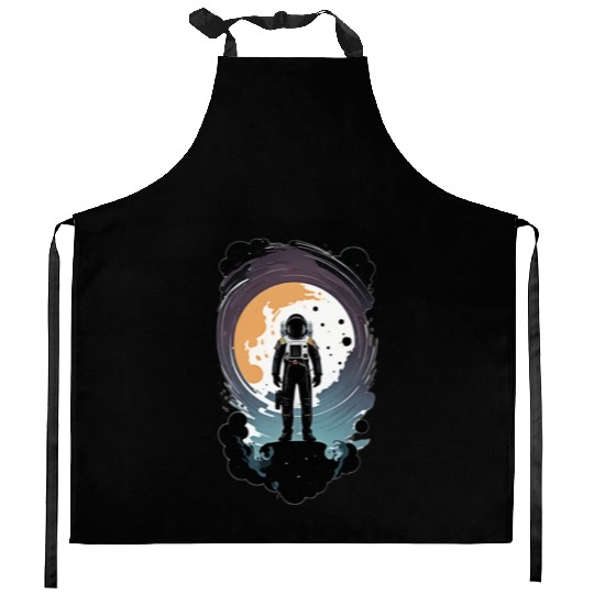 astronauts enter the space dimension Kitchen Aprons