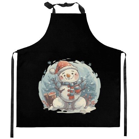 Best Snowman design Kitchen Aprons