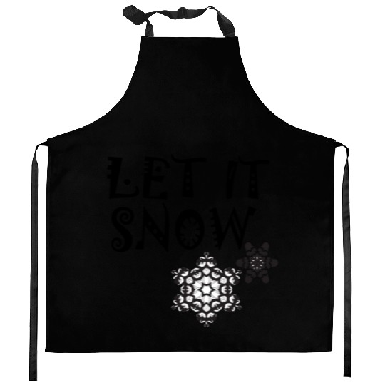 let it snow on Kitchen Aprons