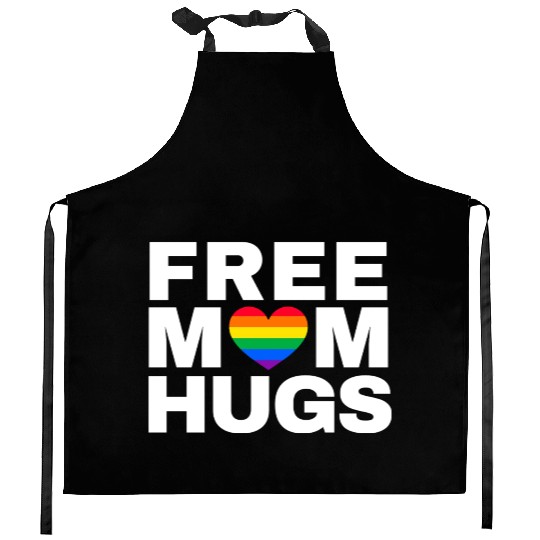 Free Mom Hugs, Free Mom Hugs Rainbow Gay Pride Kitchen Aprons