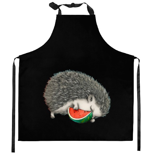 Hedgehog Sleeping With Watermelon Kitchen Aprons