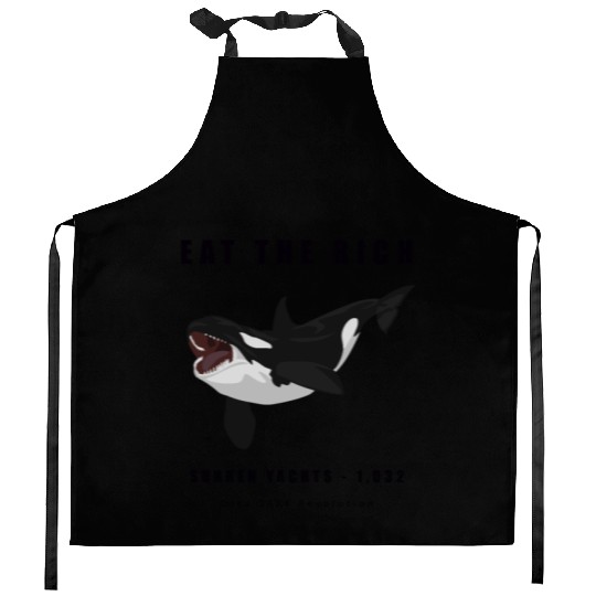 Eat The Rich - Orca Revolution Kitchen Aprons